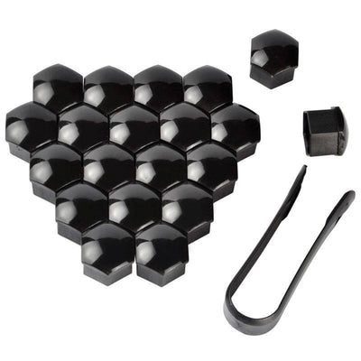 Zwarte Wielbout Wielmoer Doppen Beschermende Afdekkapjes 20 stuks - 19mm (set)